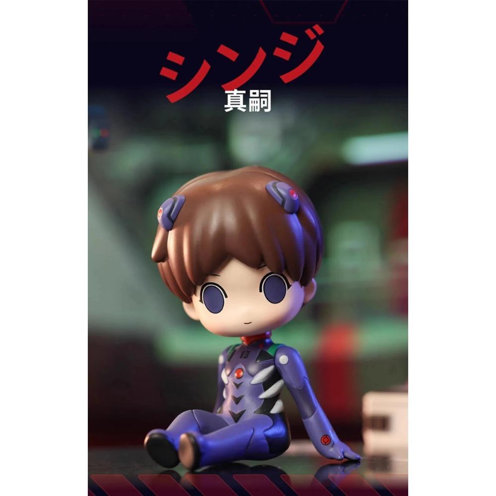 8 см Аниме Фигурка ЕВА Аска Лэнгли Сорью Сидит В Рядах Плащ Аянами Рей Игрушка Нагиса Каору Модель Икари Синдзи Подарок Коллекция