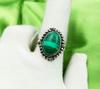 Malachite Gemstone 925 Sterling Silver Plated US SZ 5 Ring MM-R173