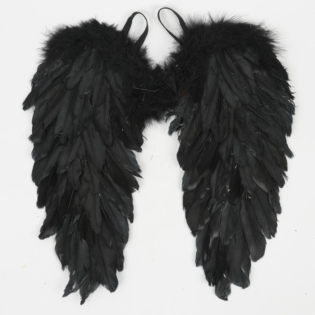 Крылья ангела с перьями для взрослых и детей, Хэллоуин, Рождественская вечеринка, косплей, наряд, реквизит