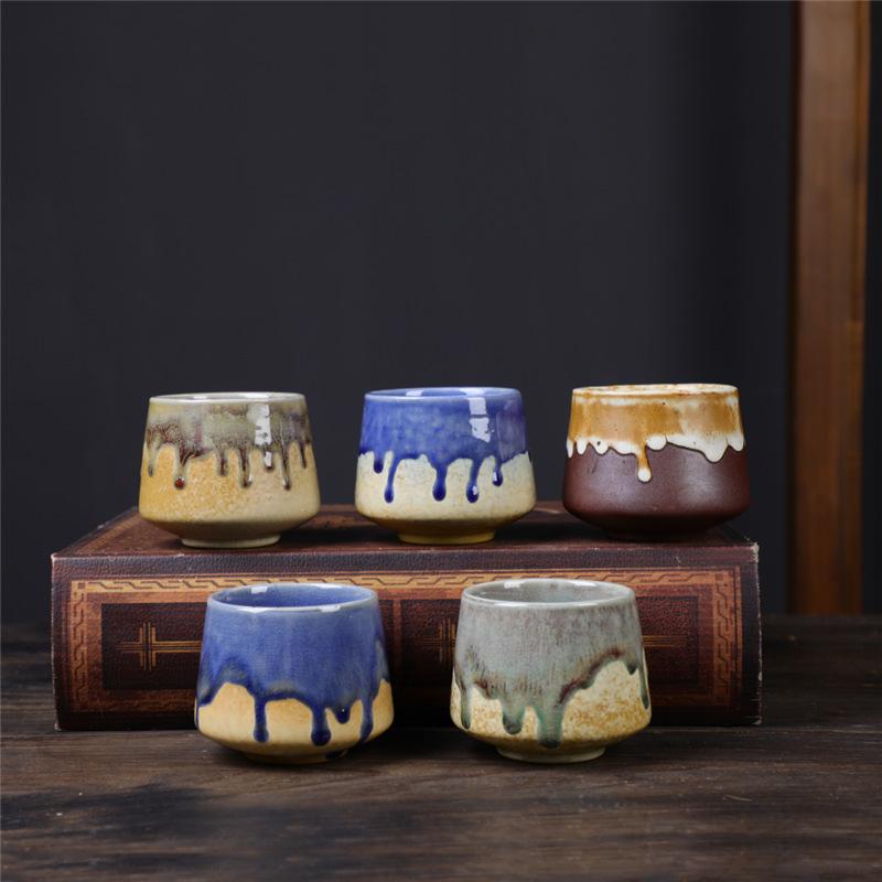 Kiln Cup Retro Teacup Ceramic Personal Cup Coarse Pottery Teacup Creative Ceramic Cup Espresso Cup