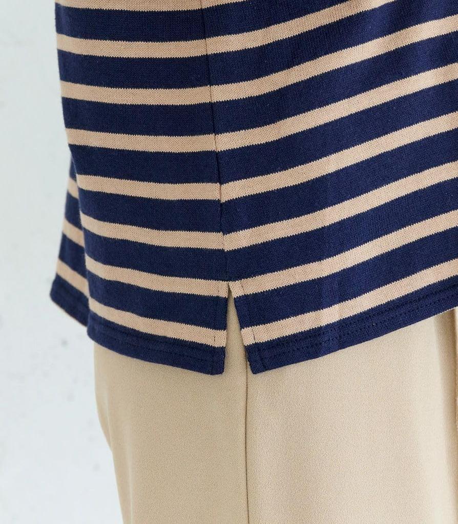 Хлопковая кайма для кормящих мам, топы, темно-синий x коричневый [Mohouse]