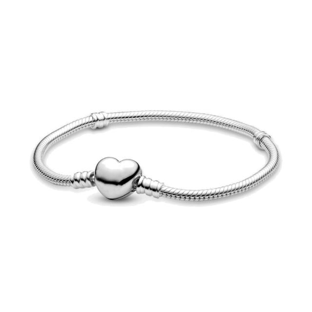 New Fashion Bangle Fit Original Fashion Argent 925 Femme DIY Charms Beadeds Handmade Custom Beads Femme Bracelets Jewelry Women