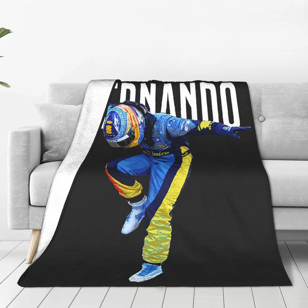 Flannel Throw Blanket Fernando Alonso Saint Warm Plush Blankets Soft Bedspread for Bed Living room Home Travel Couch