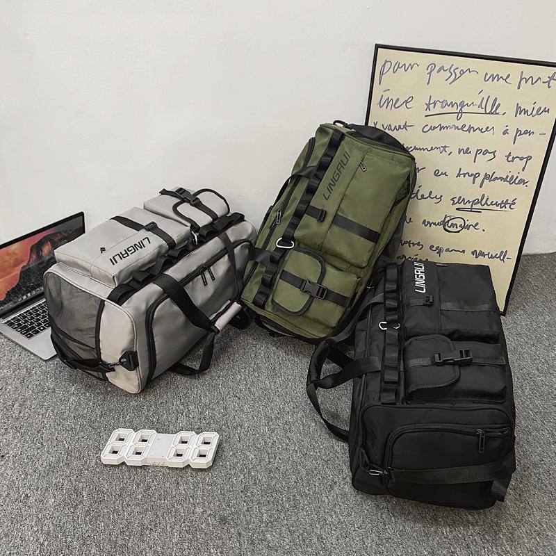 Large-capacity travel bag, new hand-held crossbody storage bag, dry and wet separation sports and fitness bag, can be worn as a backpack