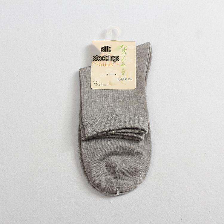 Шелковые женские вязаные короткие носки - Дышащие, Толстые, Разноцветные чулки для осени/зимы