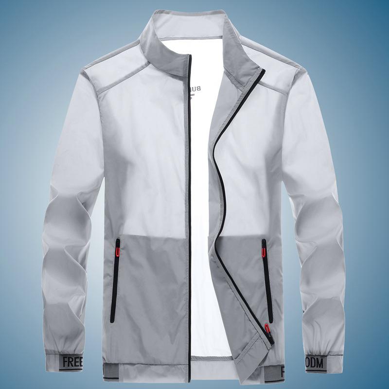 Sunscreen Clothing Men's Jacket Summer Thin Breathable Ice Silk Fishing Sports Sunscreen Clothing Top Coat Jacket