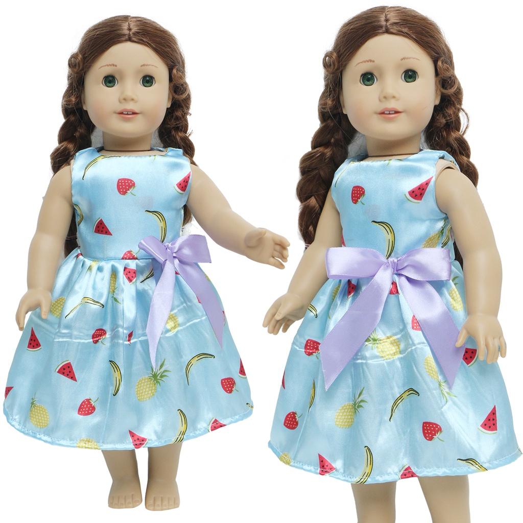 Платье для кукол 18 дюймов, милая юбка без рукавов, девичья одежда, аксессуары для кукольного домика, наряд для куклы 45 см, аксессуары для девочек, игрушка, подарок на день рождения