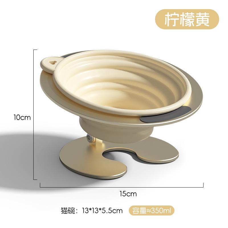 Держатель миски для кошки, креативный регулируемый контейнер для хранения, шампур для кошачьего корма, миска для еды, бытовой, с защитой шеи, портативные складные кормушки для домашних животных