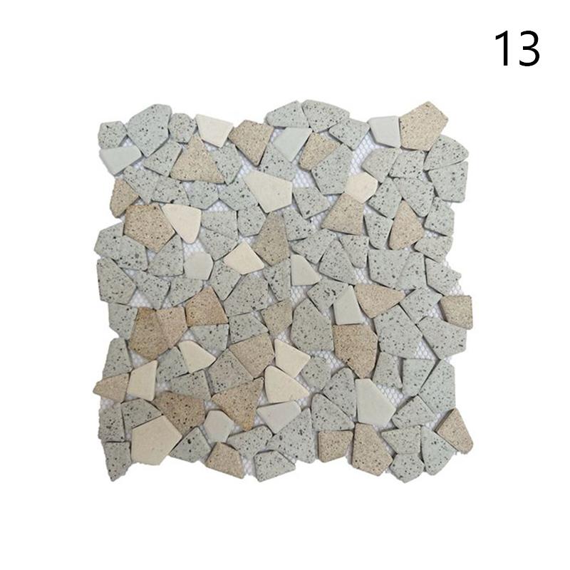 30x30 см Цветная Керамическая Мозаика из Гальки Плитка для Бассейна с Горячими Источниками, Плитка для Рыбьего Пруда, Фрагменты для Туалета, Нескользящий Лист Плитки, Декор для Пола и Стен, Сделай Сам