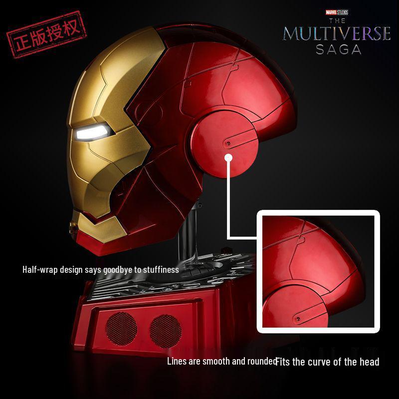 Шлем Железного человека MK5 с голосовым управлением, автоматическим открытием, светящимися элементами и моделью руки, реквизит для косплея