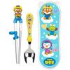 Edison Pororo Easy Stainless Steel Cutlery Case Set for Right Hand, Random Delivery, 3 Sets, Korean Popular Tableware