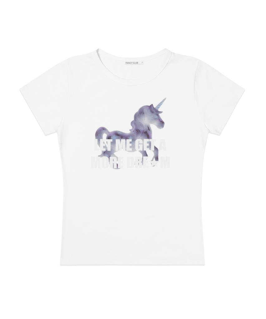 FANCY CLUB Shadow Unicorn Tee (White) F26Qb057