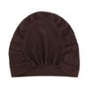 Elastic Hood Solid Color Postpartum Hat Comfortable Crinkle Hijab Turban  Summer