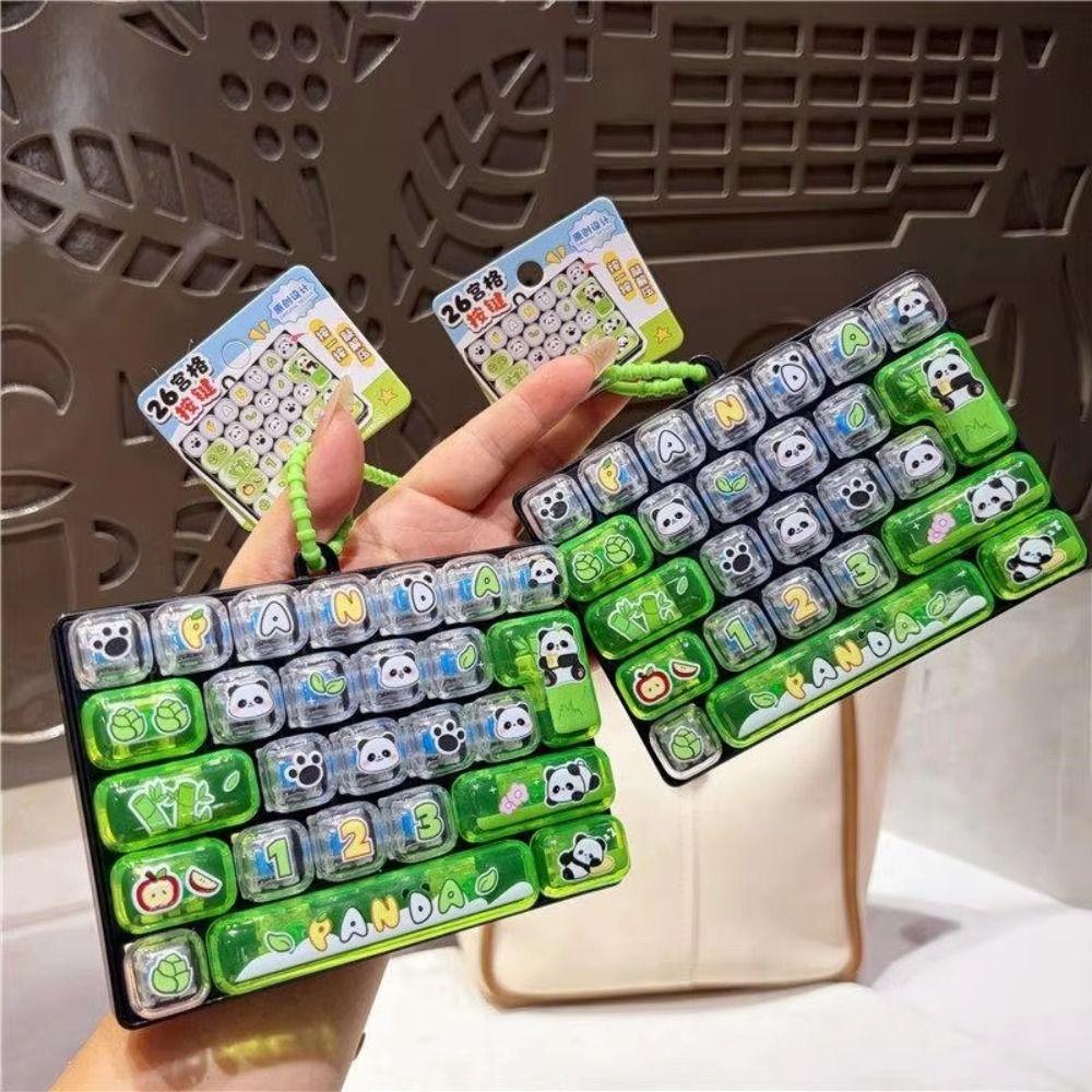Cute Design Mini Keyboard Pendant 26-Key Keyboard Keychain Decompression Button Toy Children's Bag