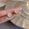 Trend Korean Style Pearl Earrings Cute Flower Stud Earrings For Women  Jewelry Birthday Gifts
