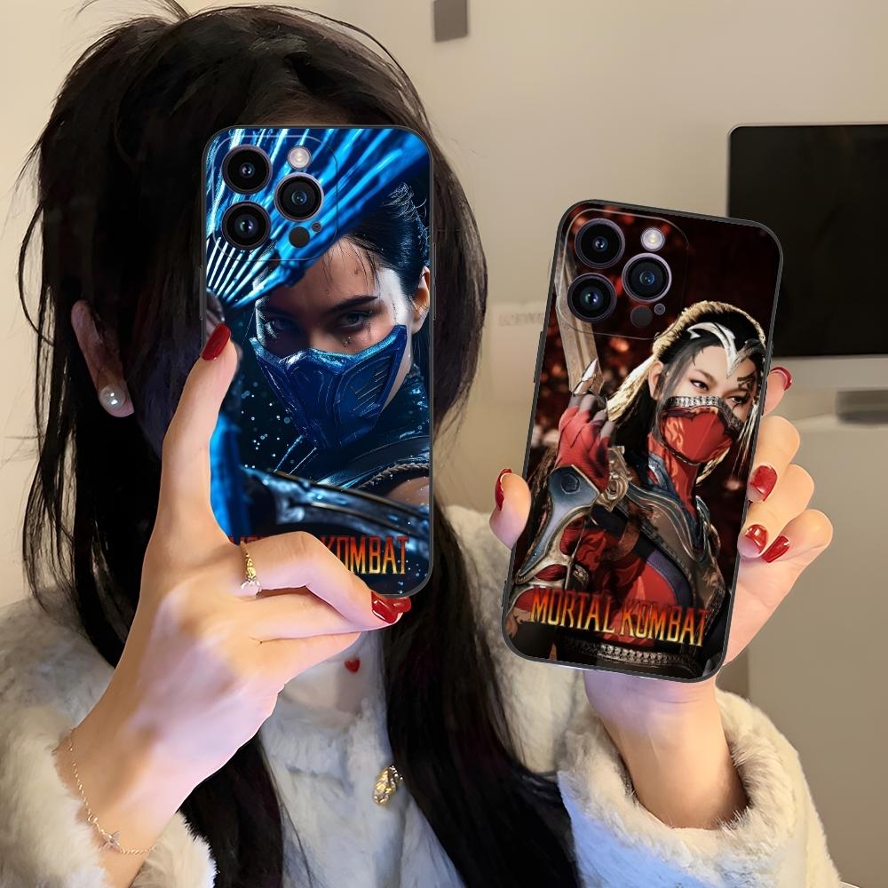 Чехол для мобильного телефона Mortal Kombat Kitana для iPhone 16 15 14 13 12 11 X XR XS 8 7 Pro Max Plus Mini Черный Чехол-Оболочка для Телефона