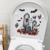 Halloween Tombstone Terrifying Skull Bathroom Toilet and Toilet Stickers for Beautification and Decoration