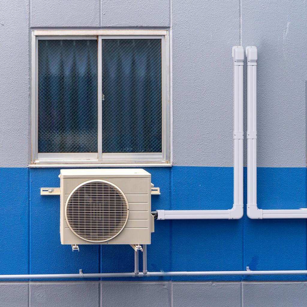 Mini Split Line Set Cover 76.2mm W 3110mm L, PVC Decorative Pipe Line Cover For Air Conditioner with 5 Straight Ducts & Full Components Easy to