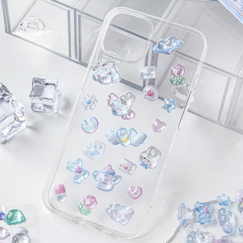 Kawaii Cartoon Stereo Sticker for Journal Scrapbook Lovely Animal Phone Guitar Sticker DIY Decor Nail Stickers Student Supplies