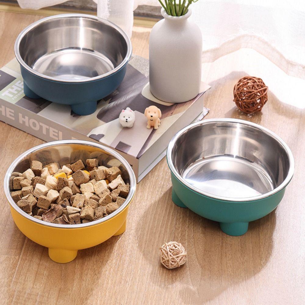 Миска для корма для собак из нержавеющей стали, большая емкость, миска для щенков, миска для кормления домашних животных для котят