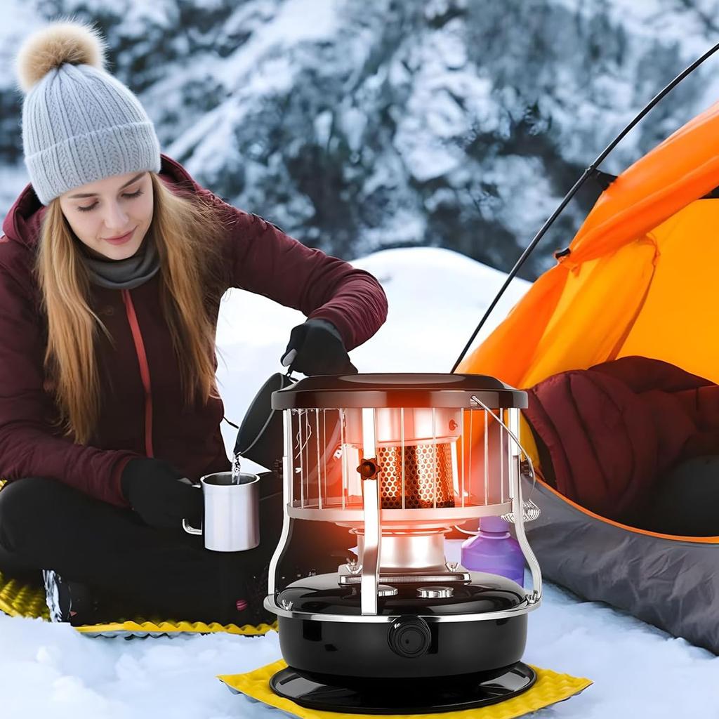 Портативный керосиновый обогреватель 2600 Вт 9000 БТЕ 4,6 л Высота Наружный Внутренний Керосиновый Обогреватель для Кемпинга Палатки Подледной Рыбалки Аварийный