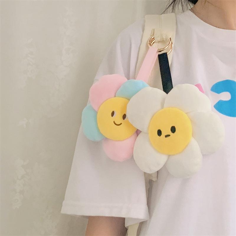 Плюшевые солнечные цветы автомобильные брелки женские женские сумки подвеска брелок аксессуары подарок