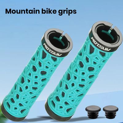 Yousheng 1 пара велосипедных ручек с заглушками Эргономичный дизайн Нескользящая амортизирующая односторонняя блокировка крышки руля Аксессуары для велосипеда