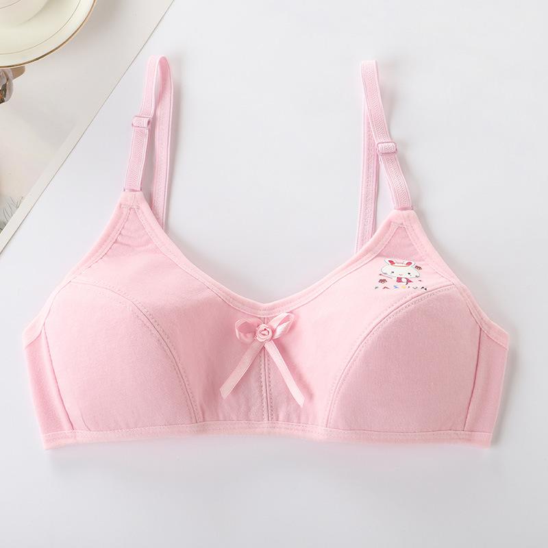 Cotton Girls Bras Cute Cartoon Children Bra Breathable Teenage Girls Brassieres Soft Girl Training Bra Tops Underwear