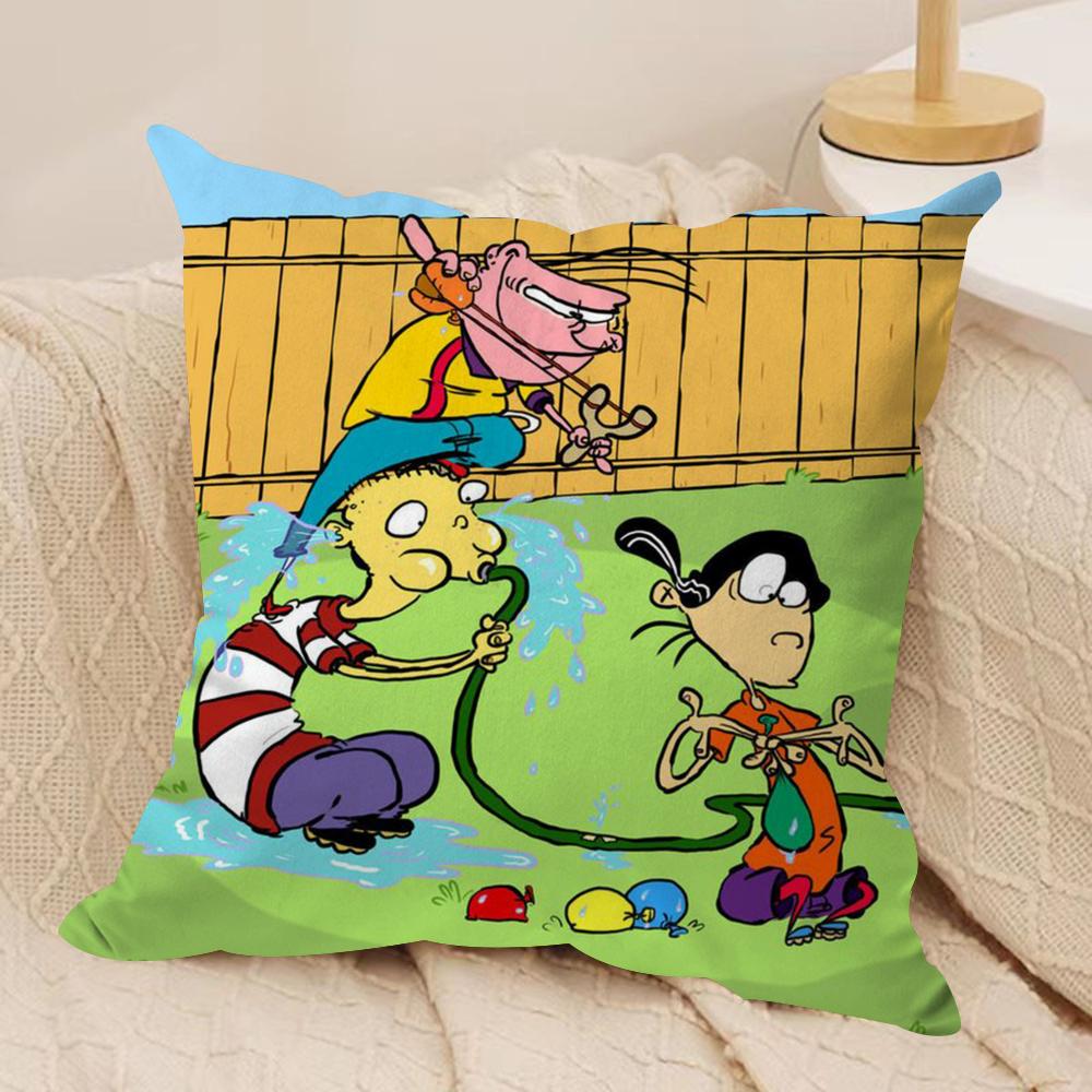 Чехол на подушку Ed, Edd n Eddy, шелковистый короткий плюш, двусторонний печатный наволочка для дивана, для всех сезонов, декор для дома, подарок