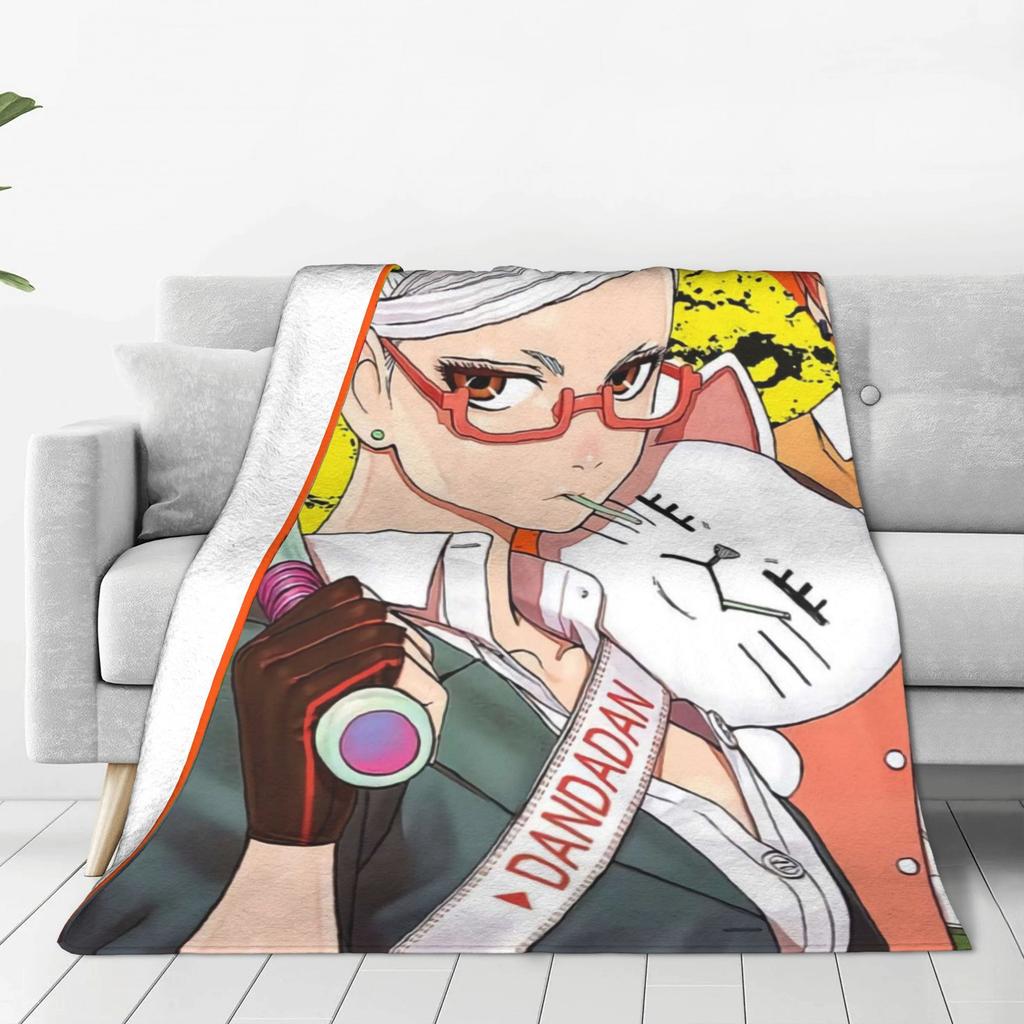 Seiko Ayase Dandadan Soft Warm Blanket  Child Plush Throw Blanket Pattern Couch Chair Flannel Bedspread Sofa Bed Cover