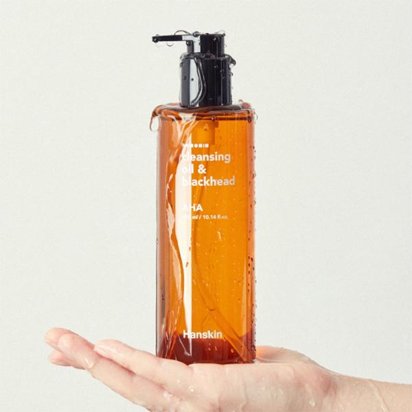 Hanskin Cleansing Oil & Blackhead AHA, BHA, PHA, 300мл, корейская очищающая косметика, популярный продукт