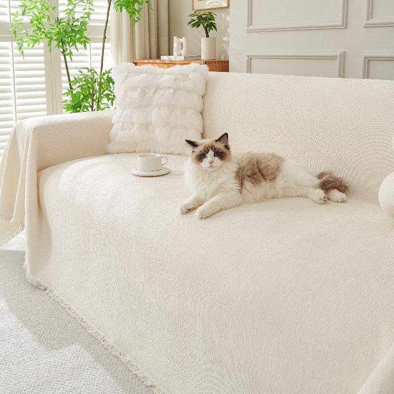 Бохо Чехол на диван Фермерский чехол на диван Простой защитный чехол для дивана для собак Шенилловые чехлы для дивана Чехлы для подушек углового дивана