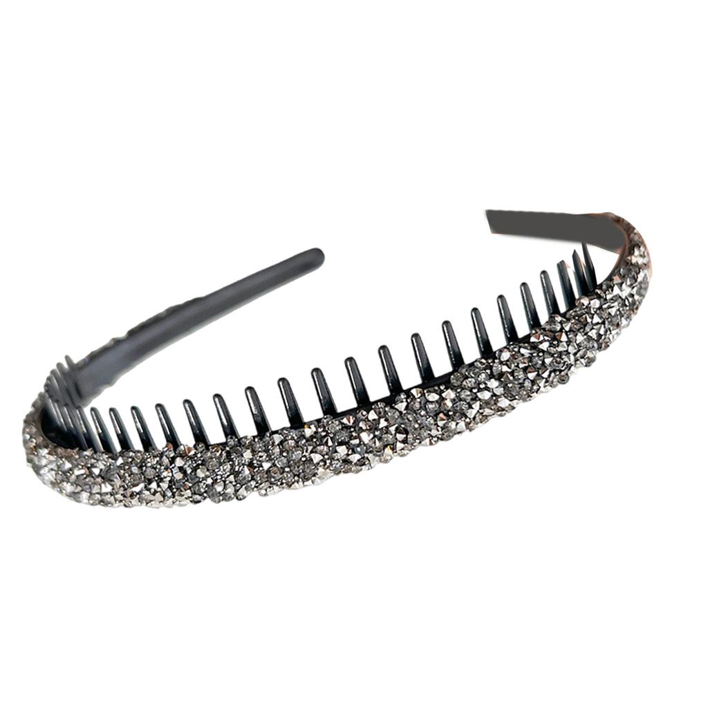 Повязка на голову со стразами, нескользящая, с хрустальными зубцами, повязка на голову, модная повязка на голову для женщин и девочек, для ежедневного использования