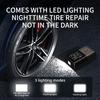 Портативный компрессор для накачивания шин, беспроводной велосипед с цифровым дисплеем значений, автомобильные шины 150 фунтов на квадратный дюйм со светодиодными фонарями для автомобилей, мотоциклов