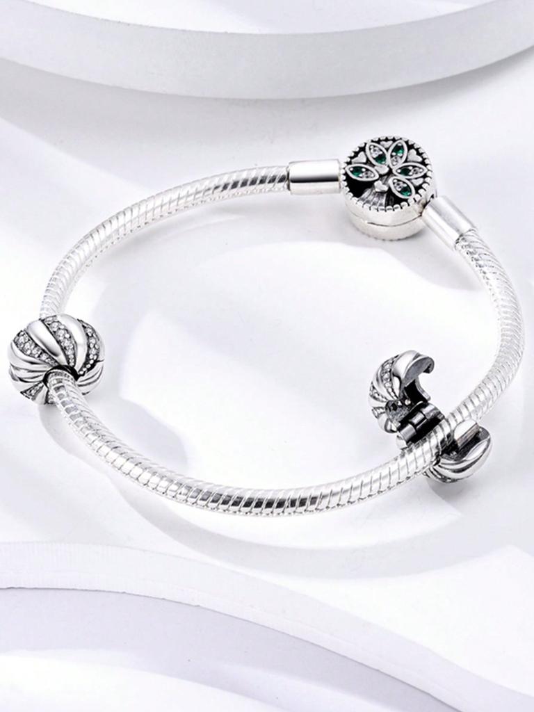 Шармы Plata Fritillaria Снежинка Бусины Шарм Медь Покрытие Подходит Медьоригинал Браслет Для Изготовления Украшений Diy Шарм