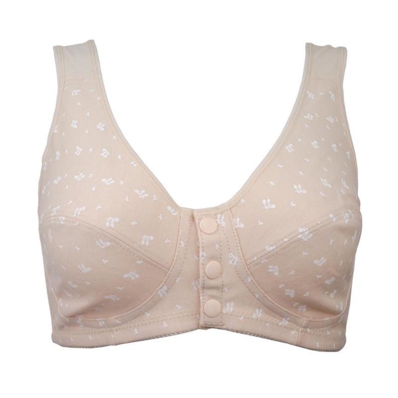 Женские беспроводные хлопковые бюстгальтеры для мам, нижнее белье с застежкой спереди, бюстгальтер с Т-образной спинкой, мягкое нижнее белье для отдыха, большая чашка, большие размеры