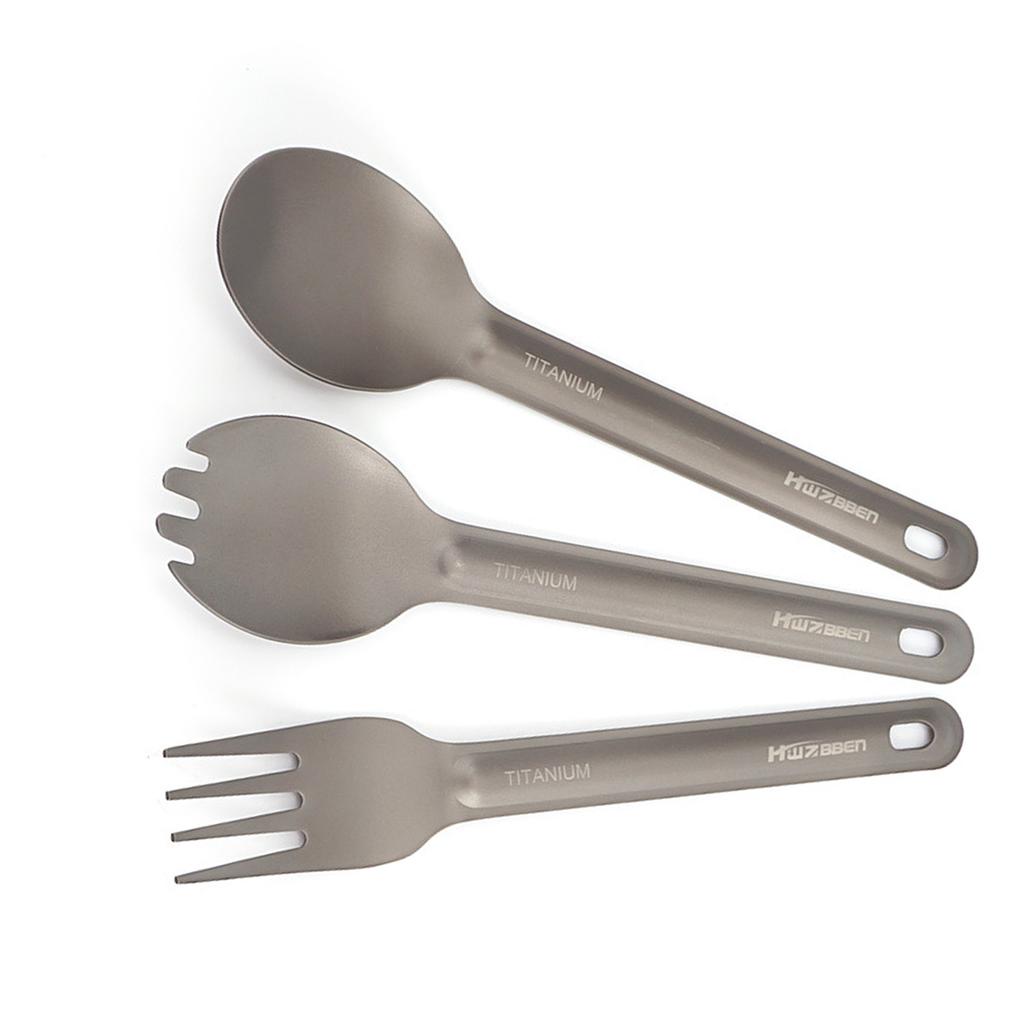 Кемпинг Spork Spoon Fork Set Ti Tableware Многоразовые столовые приборы для кемпинга