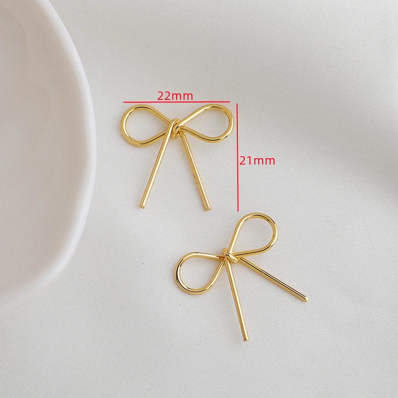 14K Gold Plated Colorfast Smooth Butterfly Bow Pendant Connector for DIY Jewelry