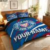 Custom Name Holstein Kiel Pattern Bedding uilt Set uilt Cover Pillowcase Home Decoration Birthday Gift(1*duvet cover + 2*pillowcase without core)