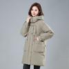 Winter New Down Cotton Coat Women's Mid Length 2025 Winter Loose Hooded Cotton Coat Thickened Foreign Style Cotton Coat Coat