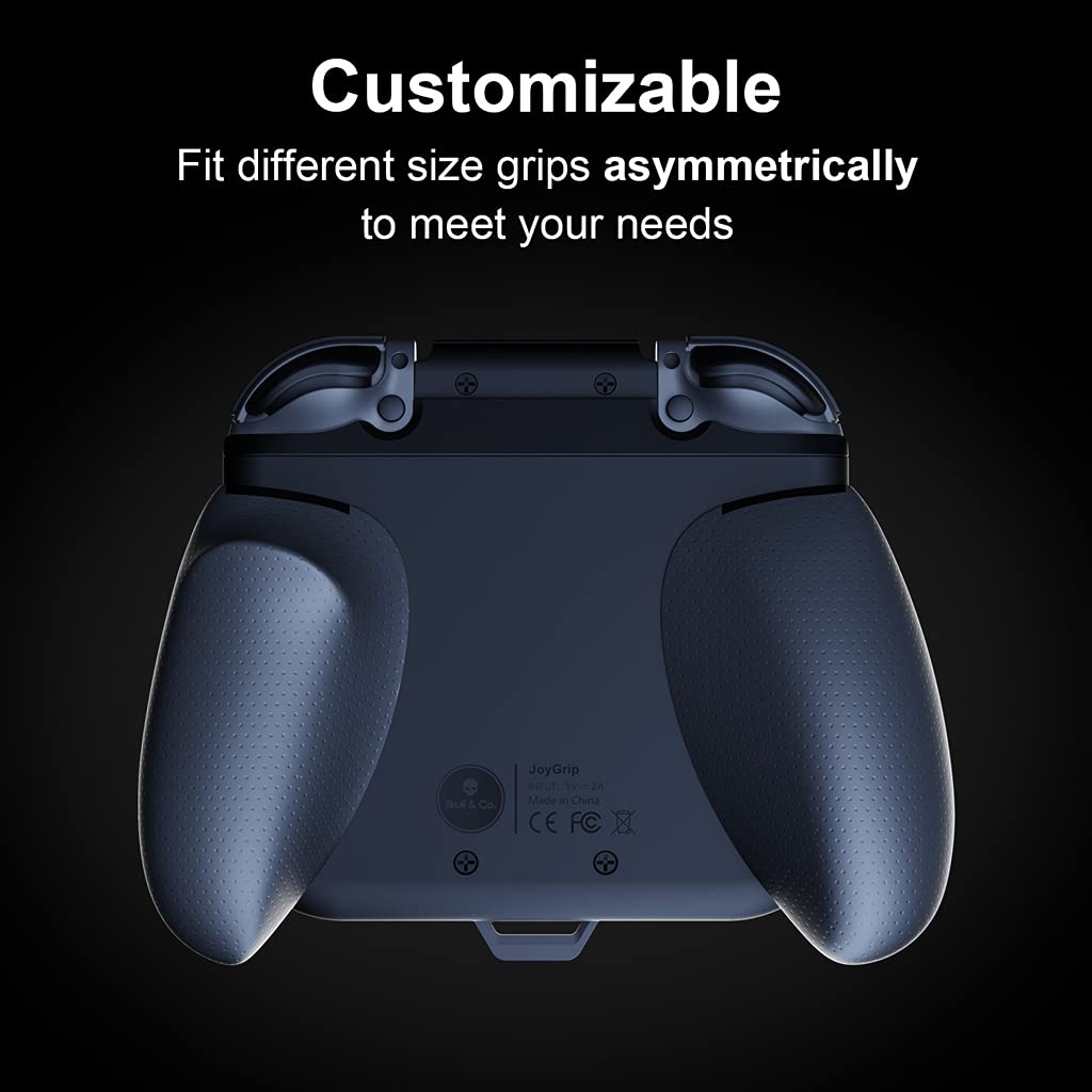 JoyGrip в виде черепа для Nintendo Switch OLED и Switch, перезаряжаемый портативный держатель джойстика-пульта с сменными накладками, OLED Белый & Co. OLED/OG