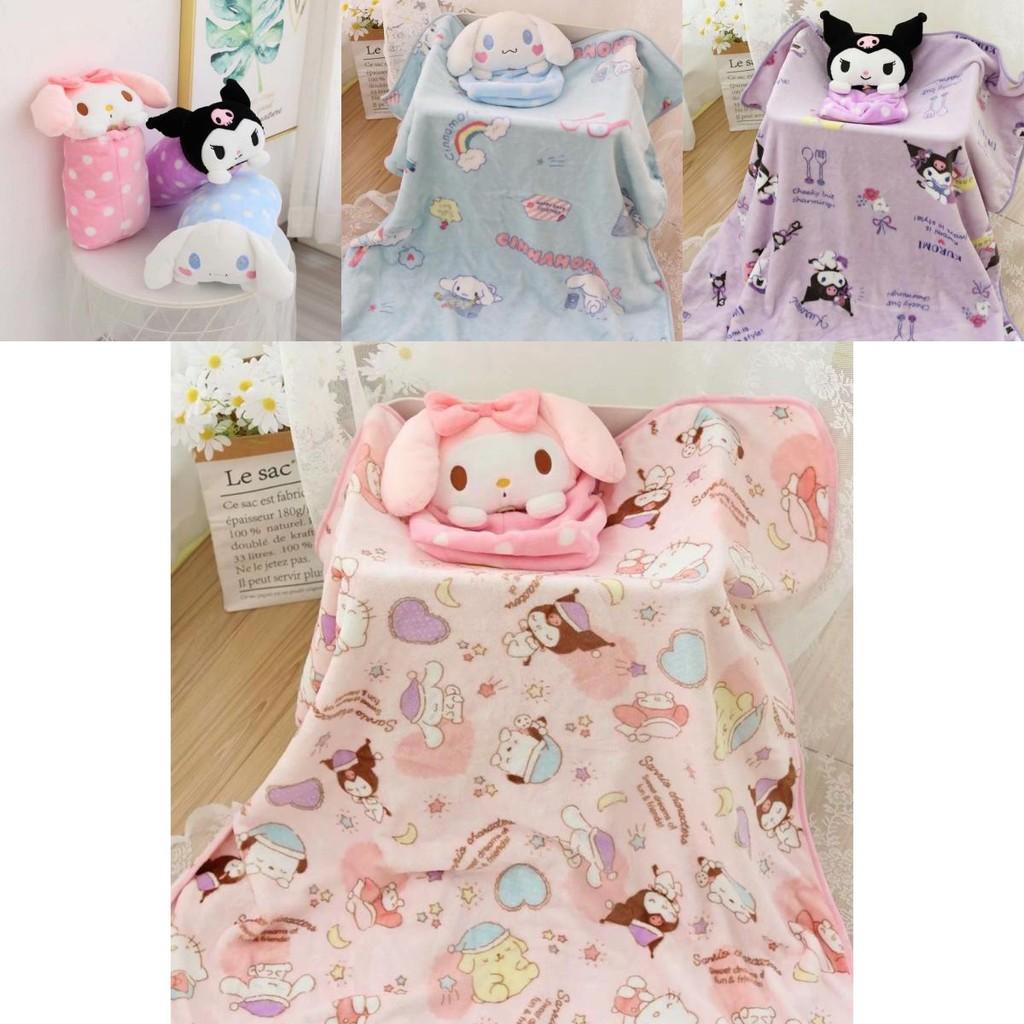 Мультяшный плед из кораллового флиса My Melody для путешествий с мягким плюшем для детей и студентов