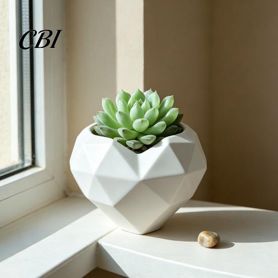 Lively Plant Holder Geometric Heart Shape Flowerpot, Decorative Flower Pot for Indoor Creative Design Outdoor, Love Planter Home Garden Balcony