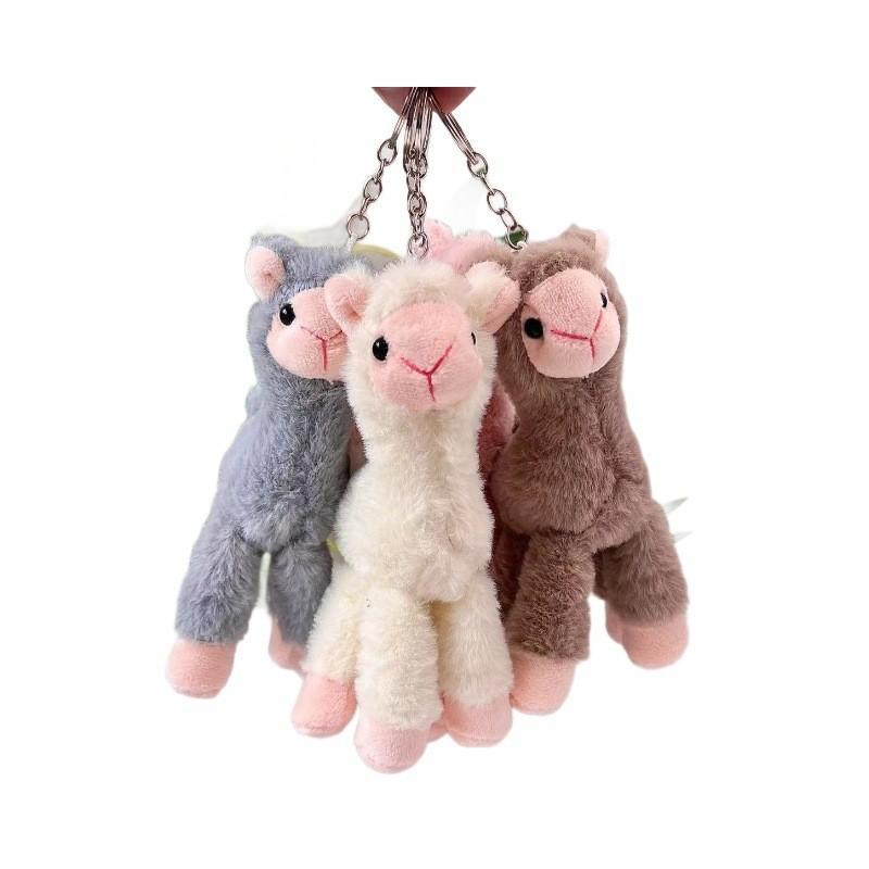 Альпака Милая Очаровательная Плюшевая Игрушка Брелок Пушистая Мини-Кукла Отлично Подходит Для Подвесок На Сумку