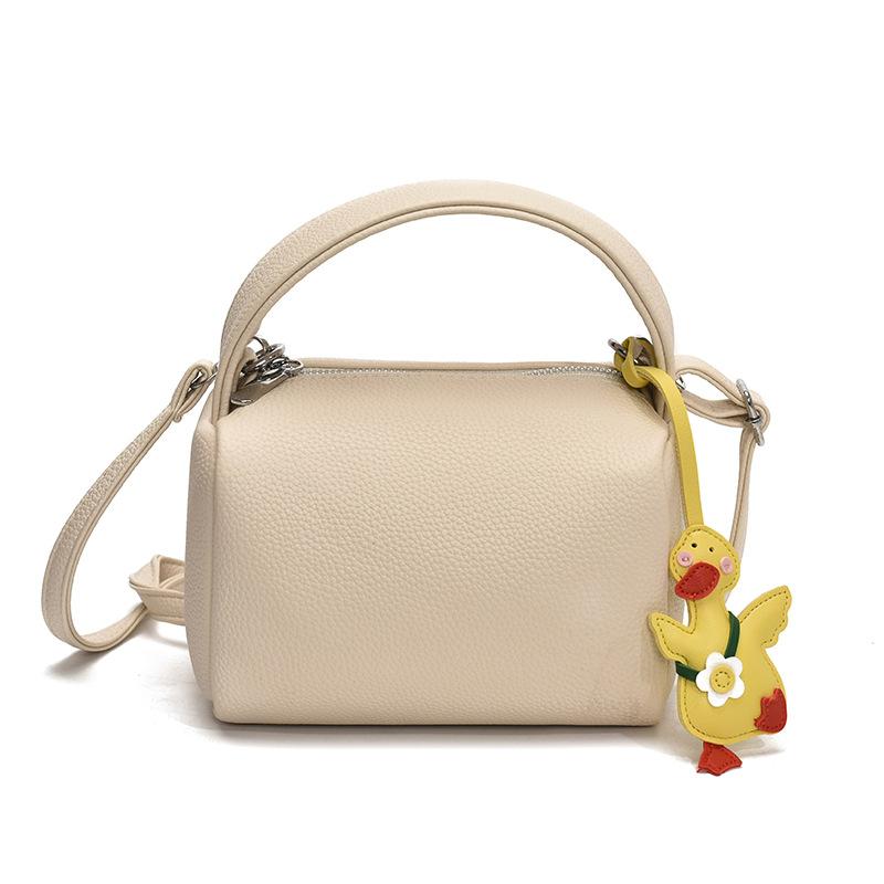 This Year, Dopamine Is Popular, Simple Lychee Pattern Portable Pillow Bag, Casual Versatile Commuter Fashion Messenger Women's Bag.