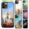 Нью-Йорк США Достопримечательности Чехол для iPhone 15,14,13,12,11,Plus,Pro,Max Mini Magsafe Магнитная Беспроводная Зарядка