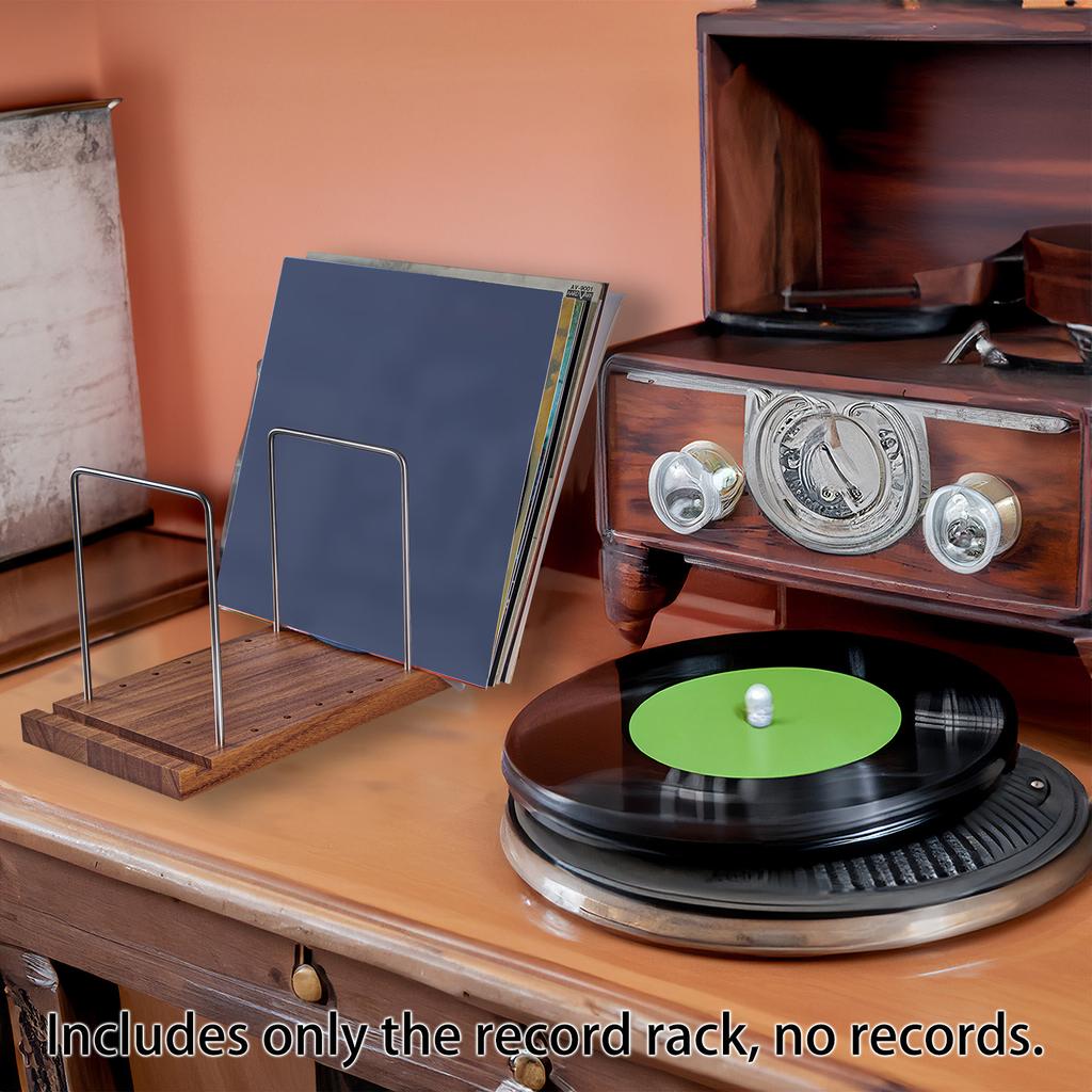 Vinyl Record Storage Holder Adjustable Solid Wood Record Stand for Albums 50 75 LP Vinyl Rack Organizer Record Display