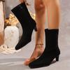 Fashion New Women Stretch Ankle Boots Sexy Pointed Toe Short Botas Shoes Fashion Partys Stiletto High Heel Socks Botas Botas De Mujer