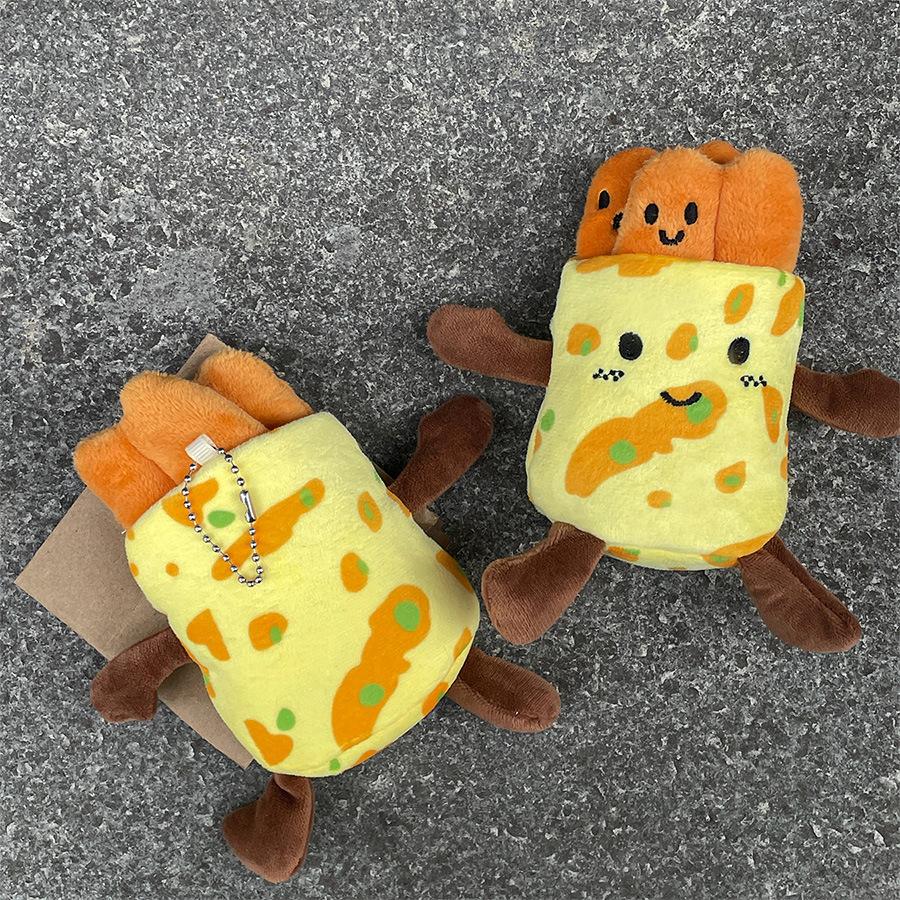 Creative Northeast Food Pancakes Fruit Plush Doll Pancakes Fruit Removable Dolls Schoolbags Dolls Pendant