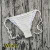 Handmade Crochet Tie-Up Bikini Shorts with Lining